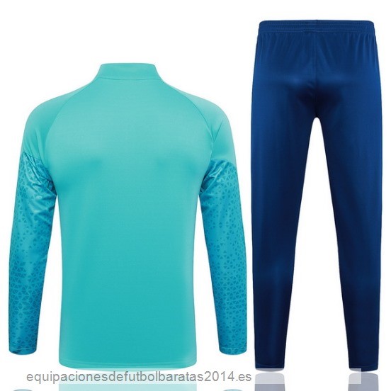 Nuevo Conjunto Completo Ropa Deportiva Con Cremallera Larga Marsella 23/24 Verde Azul Baratas
